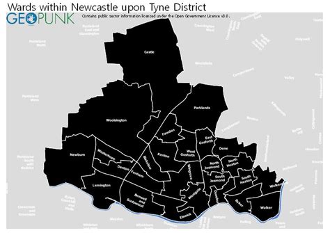 Map And Details For Newcastle Upon Tyne City Council Local Authority