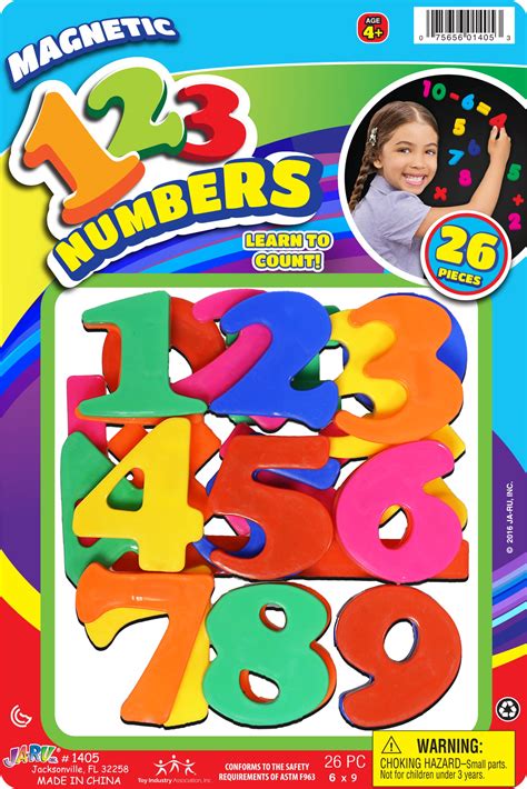 Buy 123 Magnetic Numbers 1 Pack Numbers 123 Ja Ru Fridge Magnets