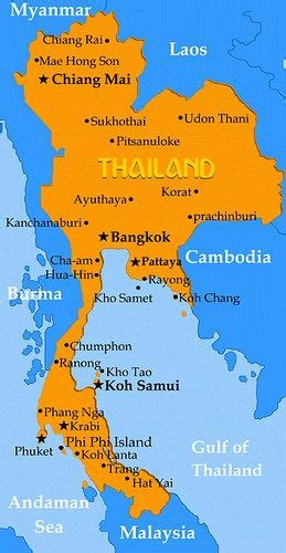 Mapa Físico Y Político De Tailandia Bucket List Viajes En 2019
