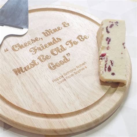 Personalised Friends Quote Cheese Board By Jacob Noah Personalised