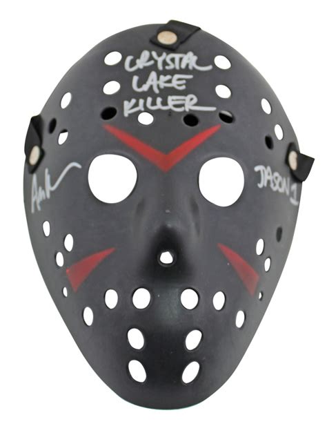Ari Lehman Signed Friday The 13th Mask Inscribed Crystal Laker