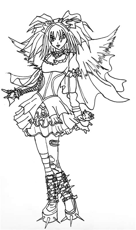 40+ angel adult coloring pages for printing and coloring. Gothic Angel Coloring Pages | Fairy coloring pages, Angel ...
