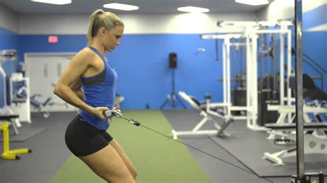 Standing Bent Over Reverse Grip Cable Row Female Youtube