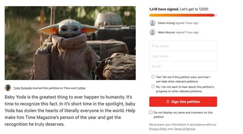 Baby Yoda Człowiekiem Roku Tygodnika Time Powstała Petycja Antyradio
