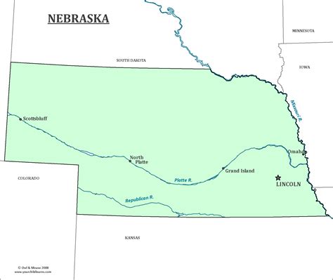 Nebraska State Map Map Of Nebraska And Information About The State