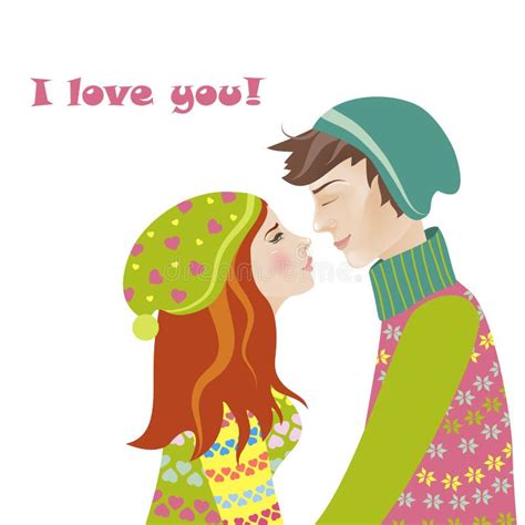 Boy And Girl In Love Stock Vector Illustration Of Leisure 49544348