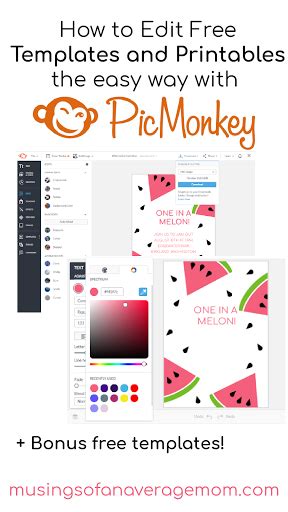 How To Easily Edit Free Printables And Templates Using Picmonkey