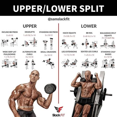 Upperlower Exercise Lower Workout Fitness Body Full Upper Body