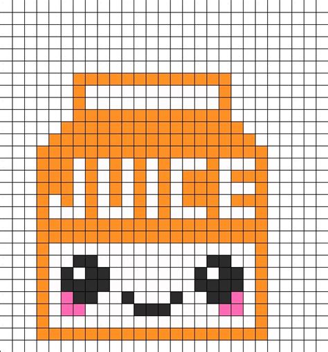 Cute Pixel Art Grid Food