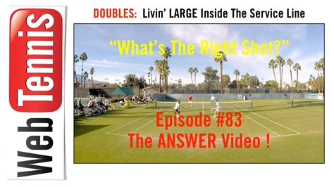 Don't forget about mastering the angle volley either to play winning doubles. Tennis Doubles Strategy - "What's The Right Shot?" #083 ...