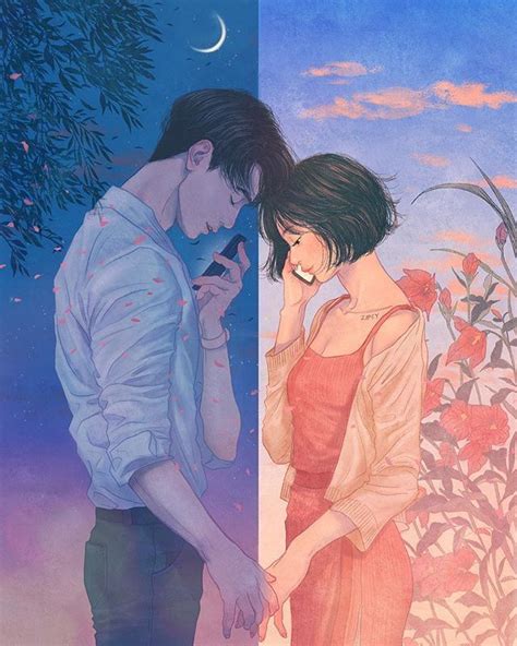 Illustrator Zipcy Has Satisfying Thing With Love Cute Couple Art Cute Couple Drawings Anime