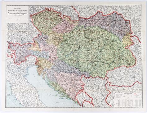 Pregledna Karta Austro Ugarske Monarhije Hrvatski Povijesni Muzej