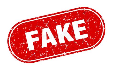 Fake Sign Fake Grunge Stamp Stock Vector Illustration Of Banner