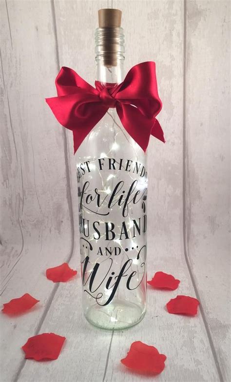 Wedding gift ideas for husband from wife. Romantic Light up Bottle, Gift for Wife, Gift for Husband ...