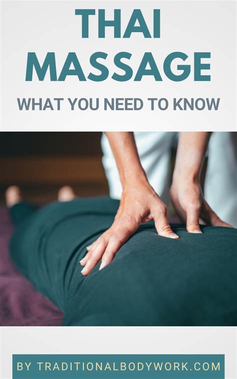 Thai Massage What You Need To Know