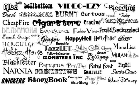 Different Types Of Fonts For Logos