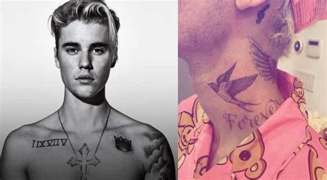 Justin Bieber Flaunts His New Neck Tattoo Of Large Bird Entertainment
