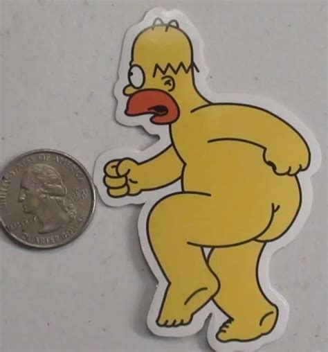 HOMER SIMPSON STICKER Nude The Simpsons Skate Cell Laptop Bumper Vinyl