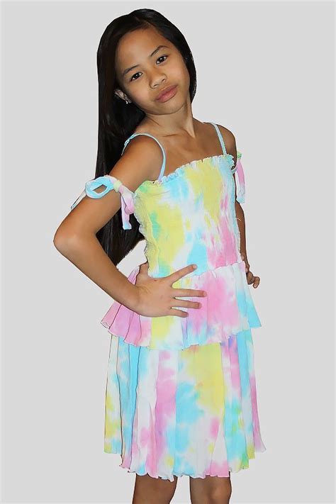 Flowers By Zoe Tie Dye Dress In Pastels In 2020 Tie Dye Outfits