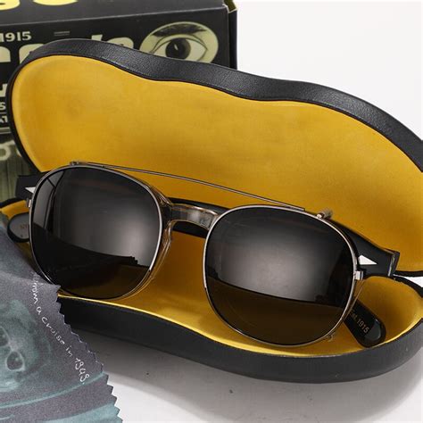 johnny depp polarized sunglasses clip on glasses men women patchwork acetate optical glasses