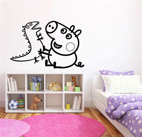 Shop for peppa pig room decor online at target. Peppa Pig Wall Decal | Peppa Pig and Dinosaur Wall Decor ...