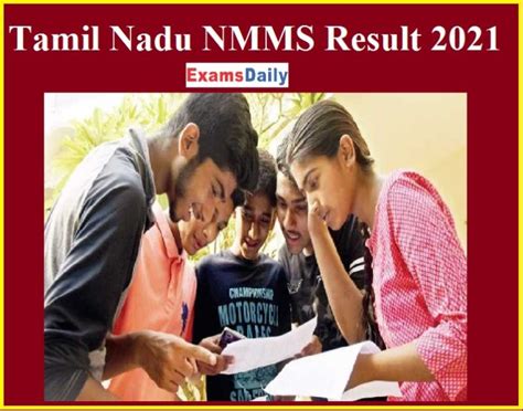 The institutional answer key has been available now. Tamil Nadu NMMS Result 2021 OUT - Download TN Merit List ...