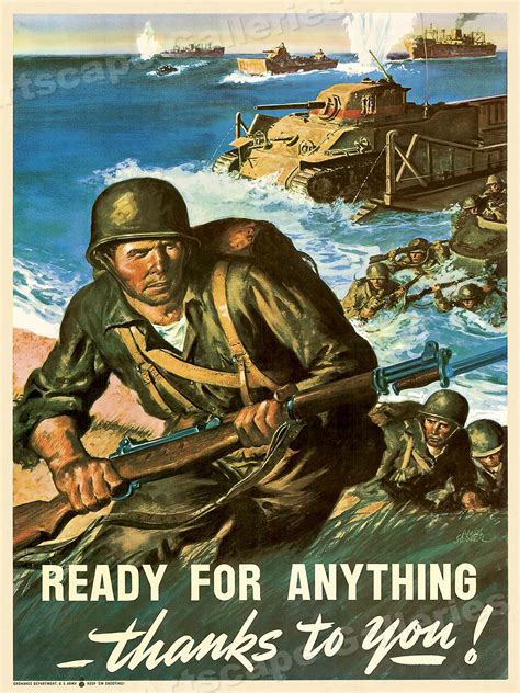 Wwii Us Army Paratrooper Advertisement Poster By Mich