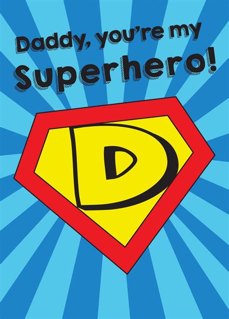 Happy Father S Day Daddy Superhero Card Scribbler
