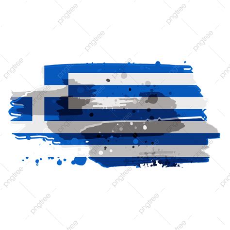 Greece Flag Png Picture Greece Grunge Flag Watercolor Brush Style