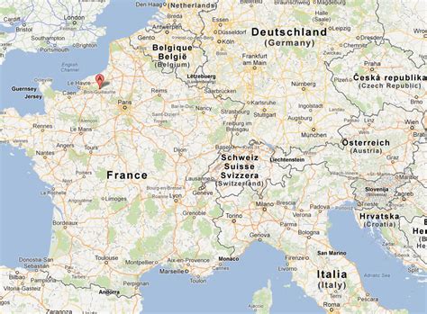 Tamaño lado corto 85 cm. Rouen France Map