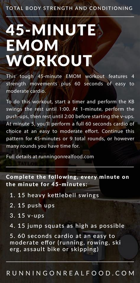 45 minute emom workout emom workout strength conditioning workouts conditioning workouts