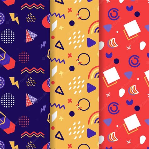 Free Vector Collection Of Memphis Patterns