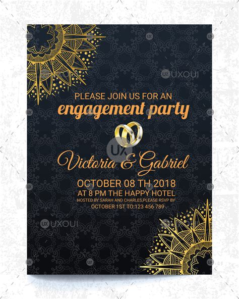 Works great to bring some emphasis on the text. Nice wedding engagement invitation card design vector in ...