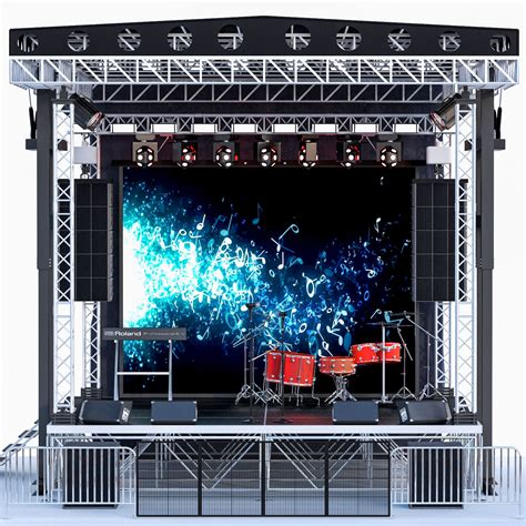 Mini Concert Stage 3 3d Model Cgtrader