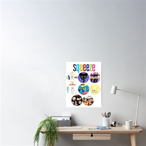 Squeeze Band T Shirt And Sticker Squeeze Band Sticker Poster For