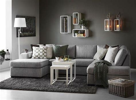 30 Decorating Ideas For Blank Wall Behind Couch 17 Grey Sofa