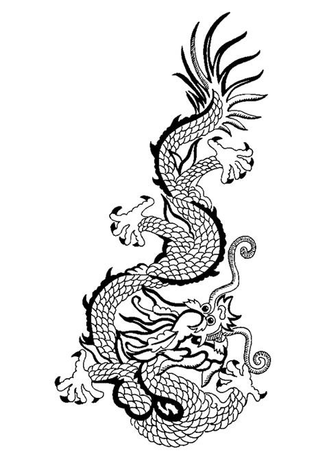 Coloriage dragon chinois sur Hugolescargot.com