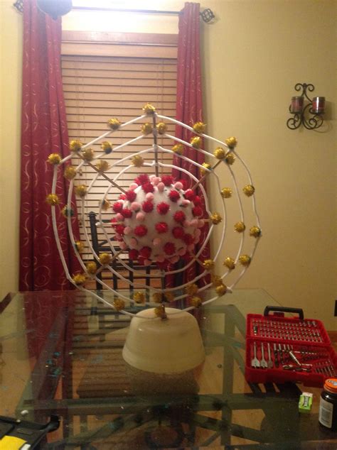 Pin by Leticia Street on Kid's school projects | Atom model project