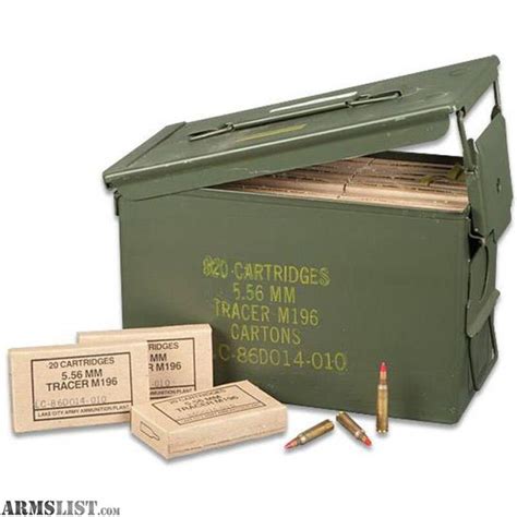 Armslist For Sale 556 Mm M196 Tracer Ammo 20rd Boxes820rd Ammo Can