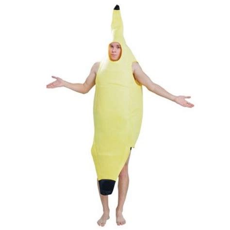 Adults Banana Novelty Food Themed Fancy Dress Costume One Size With