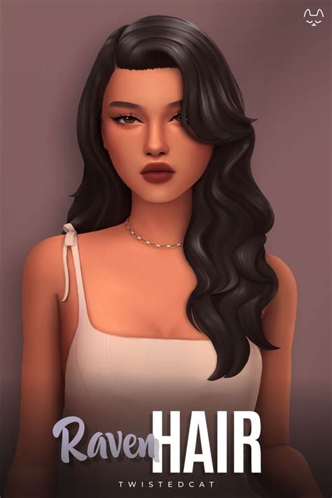 raven hair twistedcat in 2024 sims hair sims 4 sims 4 collections