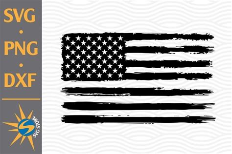 Distressed US Flag SVG, PNG, DXF Digital Files Include (1509697) | SVGs