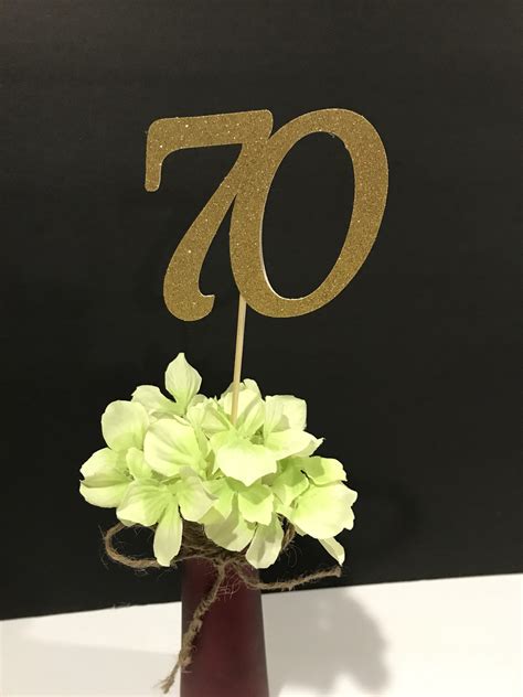 70th Birthday Decoration 70th Birthday Centerpiece Sticks Etsy