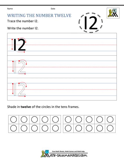 Free Printable Number Worksheets 11 20 For Kindergarten Free Numbers