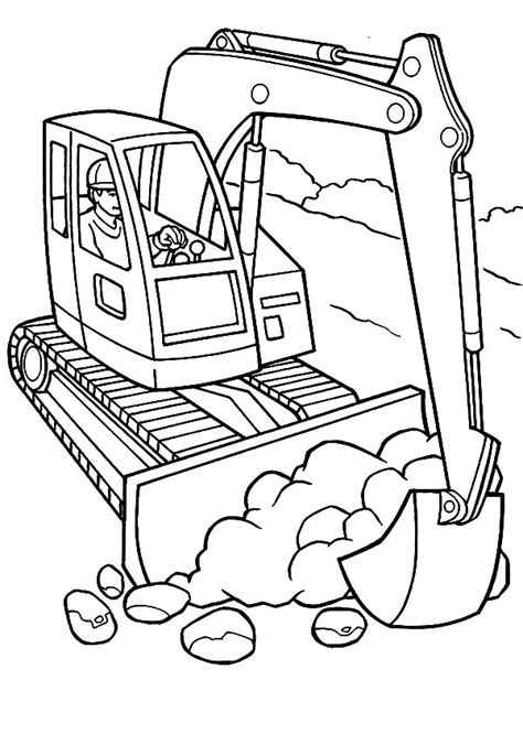 Hit the open road with blippi mini vehicles! Construction Equiptment Excavator Coloring Pages ...