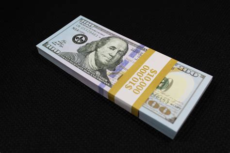 10k full print realistic prop money new 10 000 dollar bills cash fake movie real paper money us