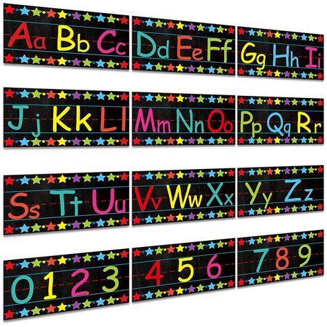 Buy 12 Sheets Alphabet Bulletin Board Set Alphabet Wall Classroom
