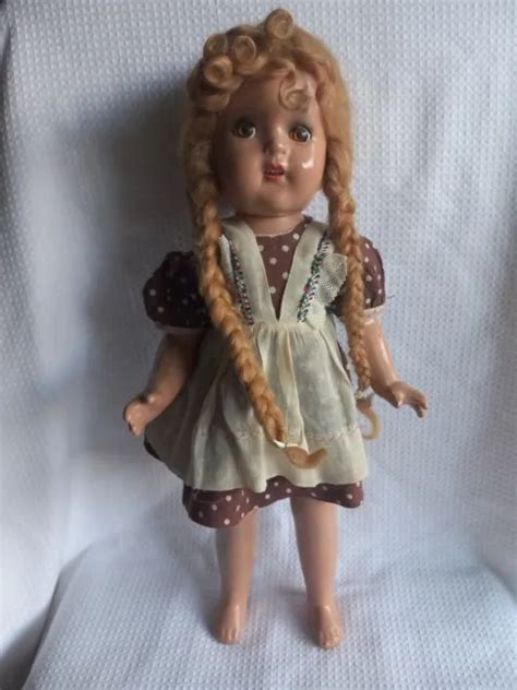 Vintage 1930s Arranbee Randb Nancy Doll Composition Braids Polka Dot