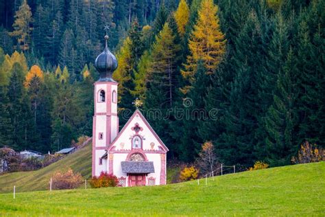 St Johann Church Santa Maddalena Dolomites Italy Stock Image Image