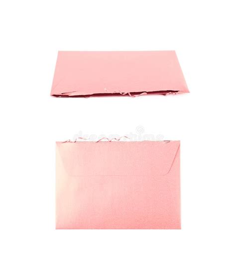 Cut Open Paper Envelope Isolated Stock Photo Image Of Detail